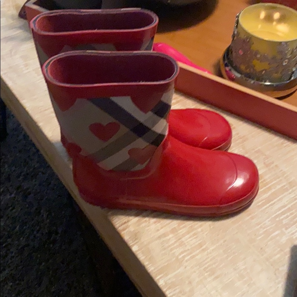 Burberry rain boots